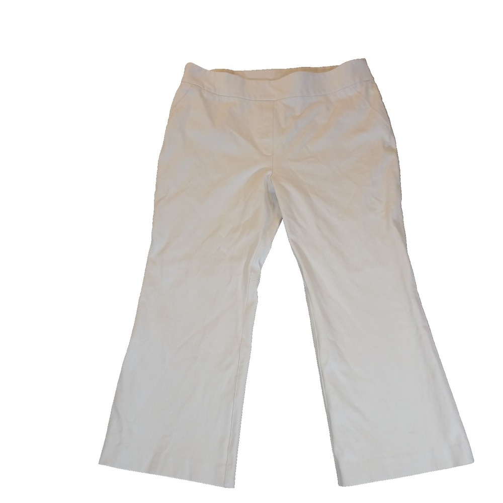 Spanx Womens On-the-Go Kick Flare Pant 20373R Classic White plus size 1X Regular